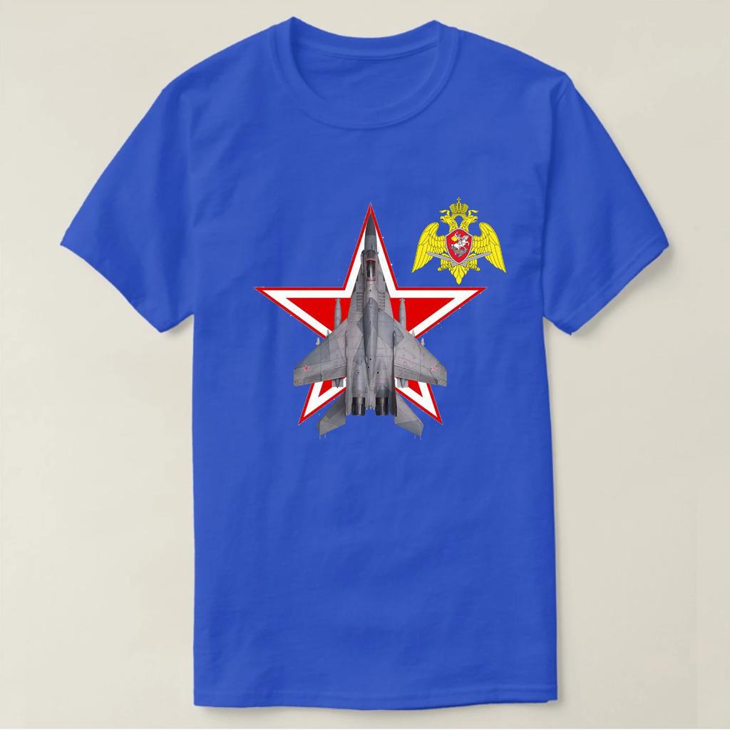 Russian Air Force Red Star MiG29 Fulcrum Fighter TShirt Premium Cotton Short Sleeve ONeck Unisexs T Shirt New S3XL