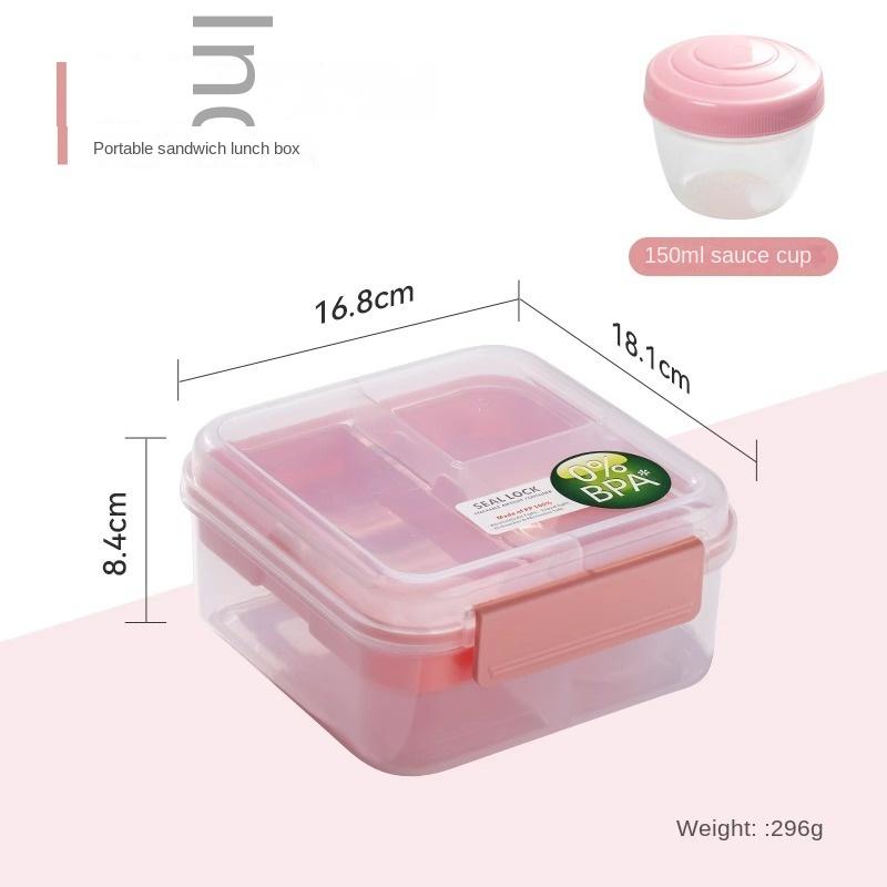 Портативный дизайн ручки двухслойный ланч-бокс отделение коробки бенто контейнеры для школьников контейнер для бенто коробка для пикника на открытом воздухе