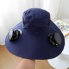 Summer for Outdoor Camping Fishing Hiking Cap Sunscreen Fisherman Hat SolarFan Cap Portable Solar Charging Cap with Fan Suitable