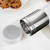 Stainless Steel Cocoa Powder Duster with Lid 1pc Fine Mesh Coffee Shaker for Home Kitchen Bakery Bar