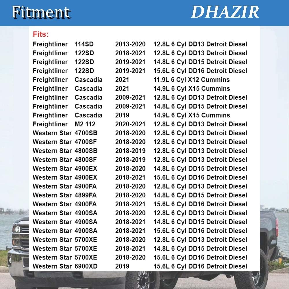 FS20083 Fuel Filter Water Separator Kit Compatible with Freightliner Cascadia Cummins ISX X12 X15 DD13 DD15 DD16 Detroit Diesel Engines Replaces