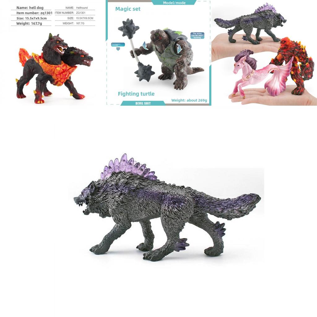 West Mythology Creatures Pvc Octopus Monster Shadow Wolf Statue Collection With Dynamic Figures For Display And Gift