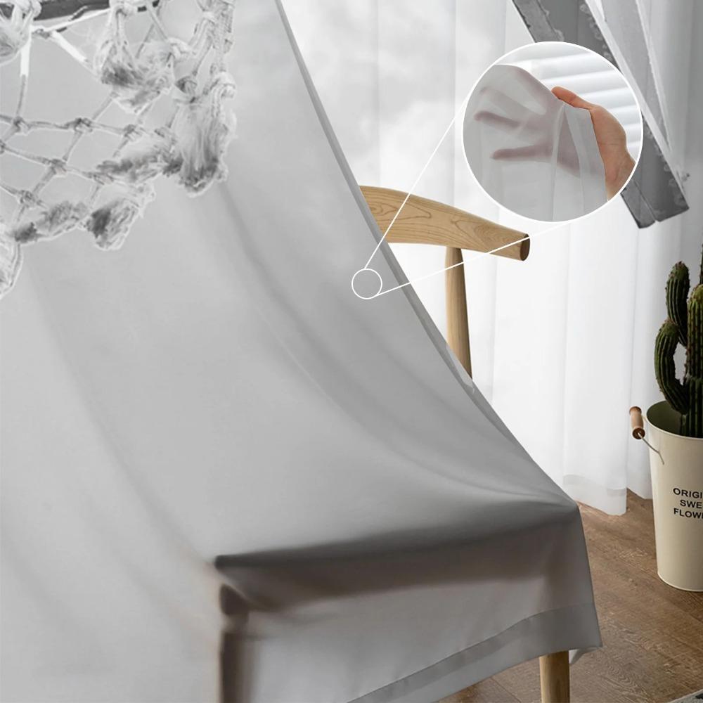 Basketball Sport Shooting Grey Sheer Drapes for Living Room Decoration Window Curtains Kitchen Curtains