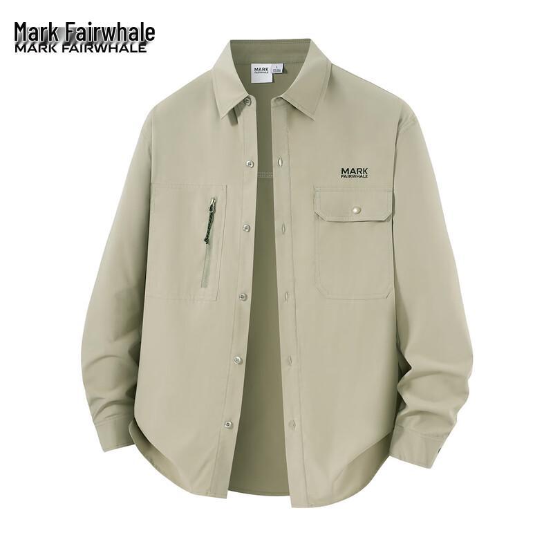 MARK FAIRWHALE Men s Long-Sleeve Work Shirt Jacket L