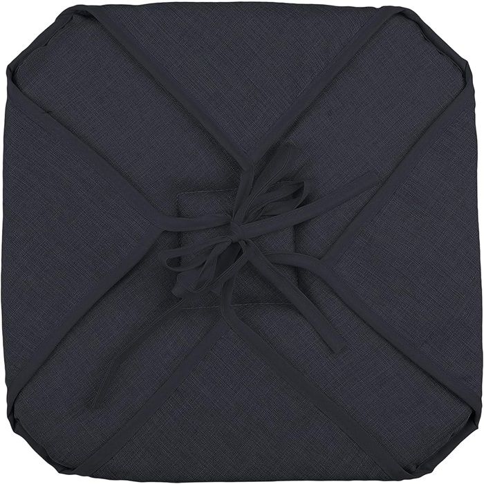 Coussin De Chaise - 40x40cm - Anthracite - 4 Rabats - Oeko-Tex®