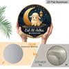 2D Flat, 1pc Round Aluminum Eid Al-Adha Mubarak Sign, Cute Sheep & Crescent Moon Metal Wall Art, Vintage Lantern & Mosque Design, Waterproof