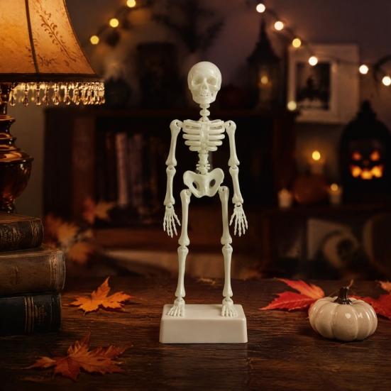 Fish Tank Air Driven Ornament Dancing Skeleton Aquarium Bubbler, 3D Printed Powered Moving Skull Ornament, Halloween Gothic Decorative Bubbler