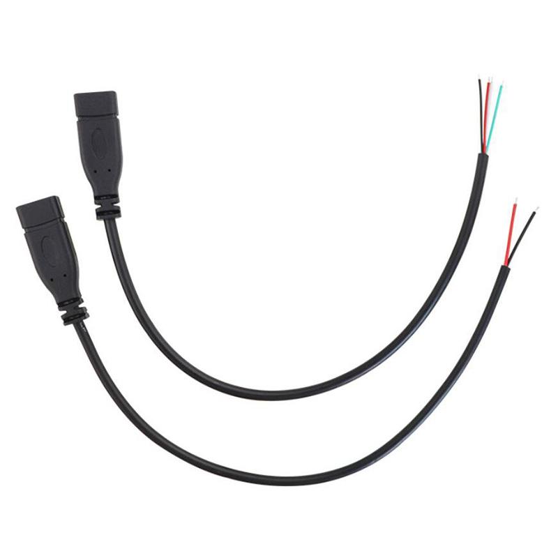 5ks 2pin 4pin Drát USB 2.0 Typ C Samec samice Konektor Prodloužení Typ pro svařování USB-C DIY Opravný kabel Konektor nabíječky