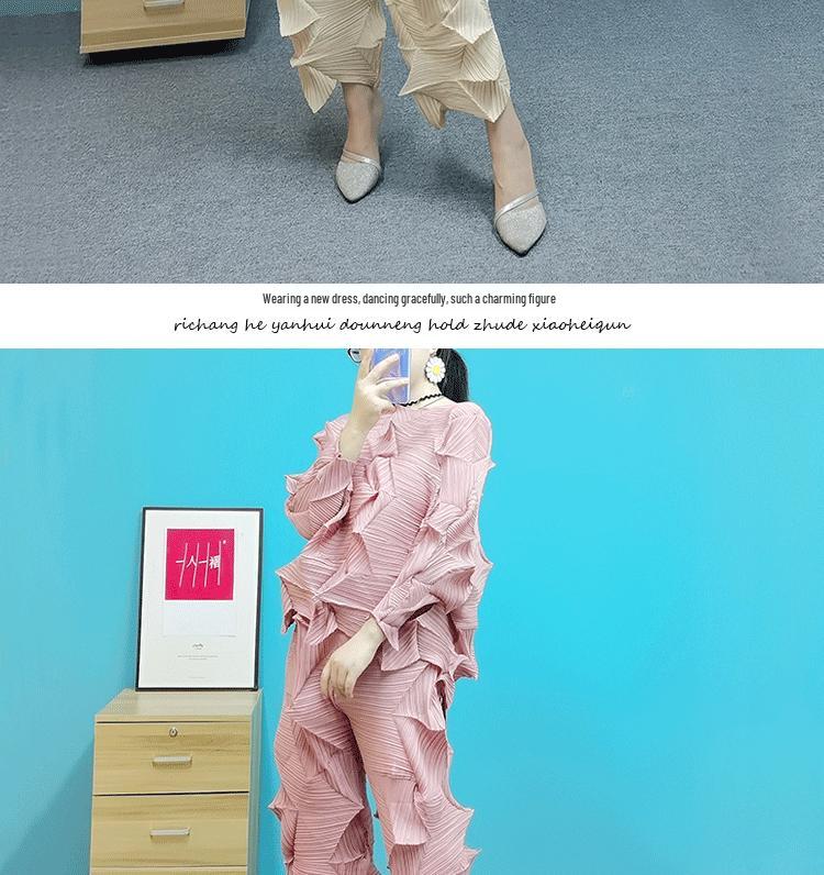 Plissierte Miyake Diamond Neun-Punkt Unregelmäßige Ananas-Hose - Frühjahr/Sommer-Kollektion 2025 [Auf Lager]