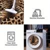 Velvet Non Slip Spandex Bottom Area Large Mat Black Imitation Leopard Animal Fur American Modern Style Machine Washable