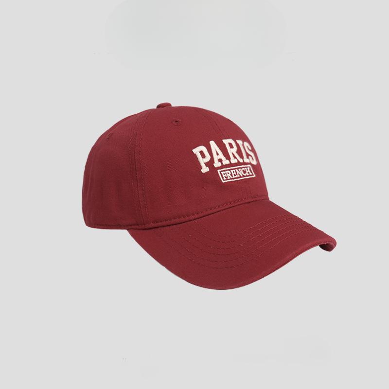 Soft Top Versatile Baseball Hat for Men and Women Korean Embroidered Letters Baseball Cap Showing Off The Face and Shading Sun