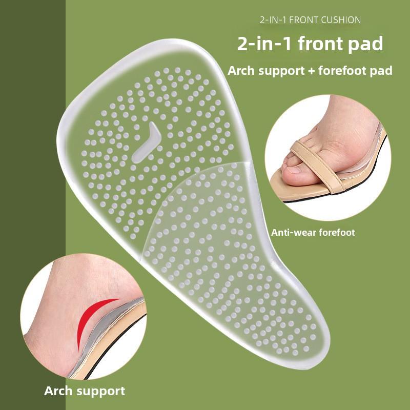 GEL-Halbsohle mit Fußgewölbestütze für Damen, High Heels, weiche Polsterung, Plattfüße, hohe Fußgewölbeentlastung, Komfort