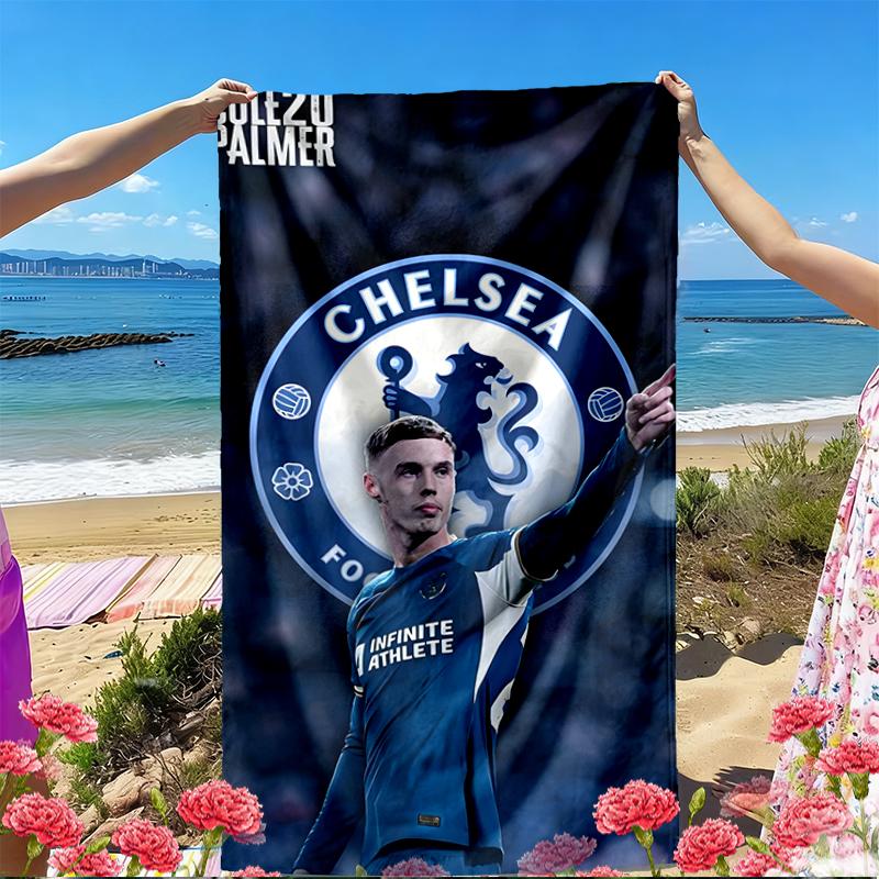 Football club.C Print Beach Towel, Versatile Lightweight Absorbent Beach Towel for Pool Surf Yoga Bathroom, Perfect Birthday Holiday Gift