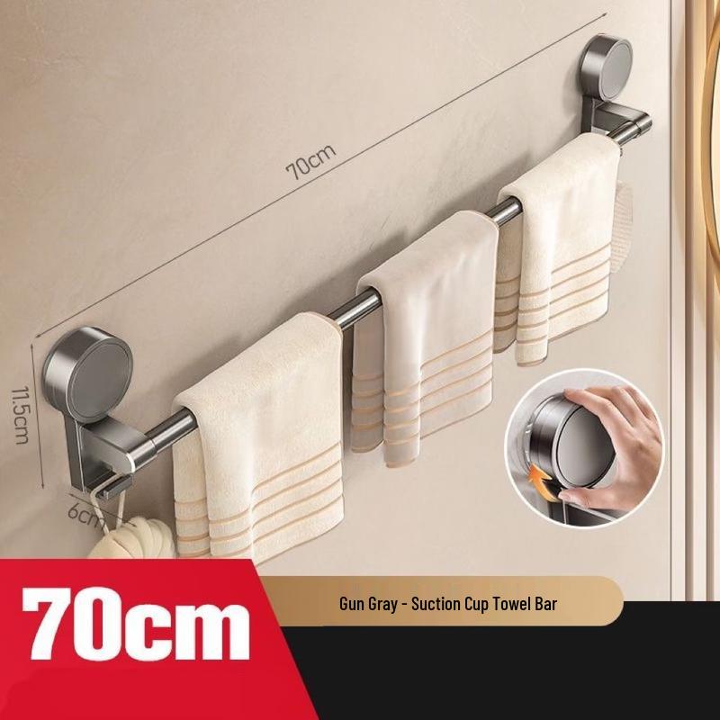 cmaos Bathroom Wall-Mounted Towel Bar with Shelf