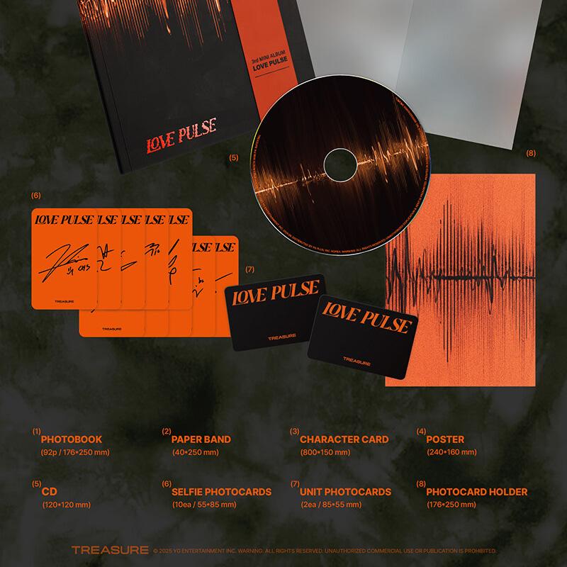 TREASURE – 3rd Mini Album [LOVE PULSE] (METAL / ROCKCHIC / STREET Ver.)