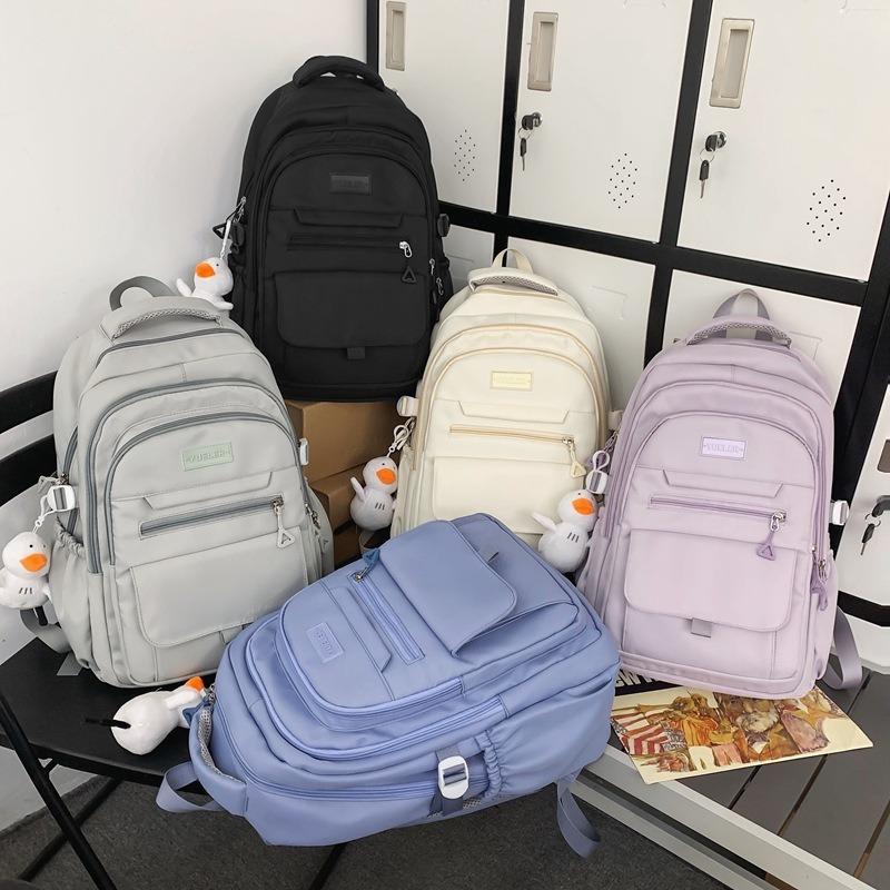 Casual Travel Bag Simple Backpack Large Capacity Junior High School Student High School Student Bag Fashion Backpack