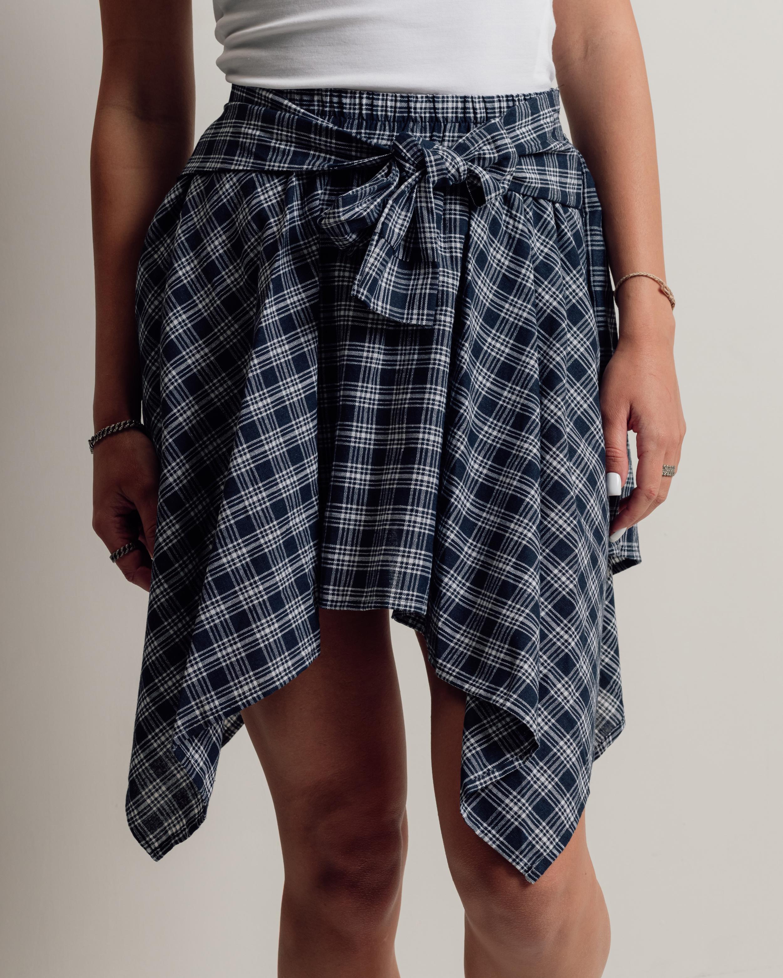 

Checkered skirt-shorts 4000 blue 1