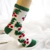 Women's Winter Thickened Coral Fleece Socks Warm Half-fleece Socks Towel Socks Home Cartoon Sleep Socks Thickened Christmas Socks