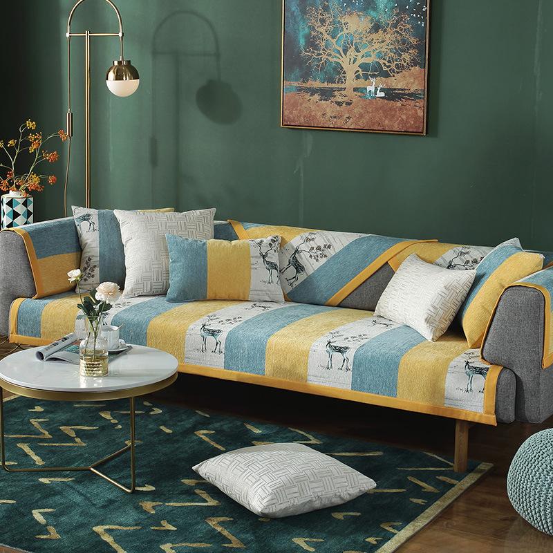 

Универсальная нескользящая диванная подушка из синели Four Seasons, чехол для дивана для гостиной, комбинированное полотенце для дивана 70*70