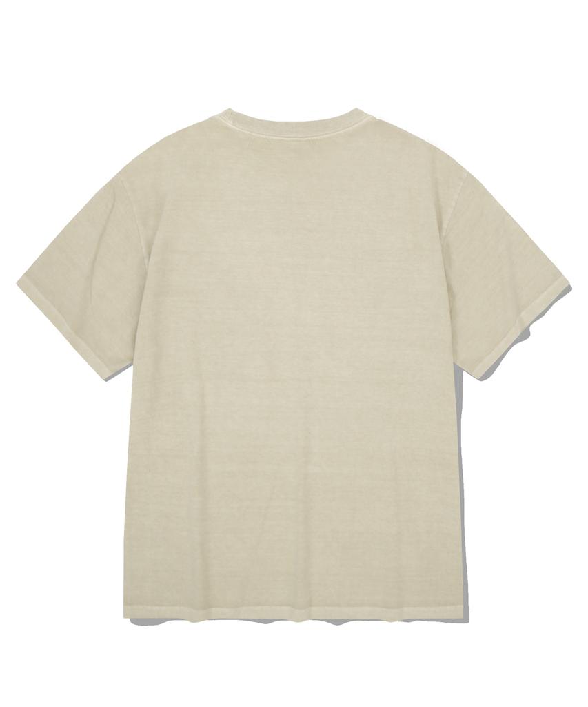 FILLUMINATE Damaged Graphic Pigment T-Shirt - Beige