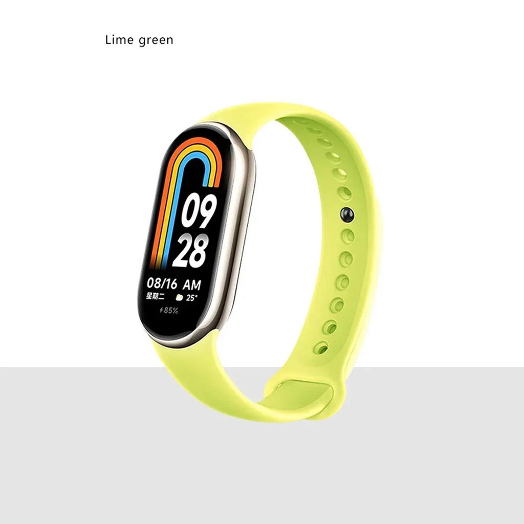 Silicone Strap for Xiaomi Mi Band 9 8 Strap NFC Sports Rubber Bracelet Wristband Pulseira Correa Smart for Mi Band 8/9 Accessory
