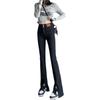 Black High-Waisted Slimming Flare Jeans for Women