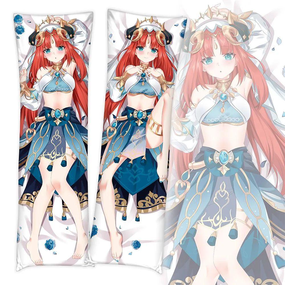 Game Genshin Impact Keqing Pillow Case Dakimakura Zhongli Costume Body Throw Cushion Double-sided Pillowcase