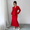 Womens 2026 Professional Suit Dress Elegant OL Long Sleeve Work
