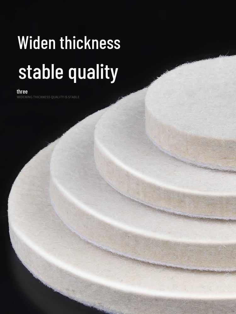 Wollflock-Polierscheibe - Selbstklebender Filz für Winkelschleifer, Spiegelfinish auf Möbeln & Autolack.