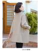 Spring Mid-Length Woolen Coat for Middle-Aged & Elderly Women - Casual Single-Breasted Cardigan with Small Lapel