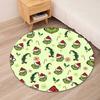 Grinch Printed Round Rug Carpet Chair Rug Area Rug Entryway Doormats,for Office Chair Living Room Bedroom Kitchen Room.