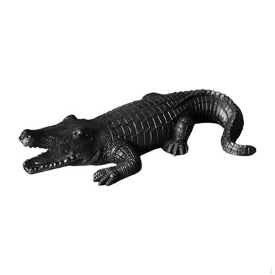 Alligator Figurine Handcrafted Resin Sculpture for Home Decor