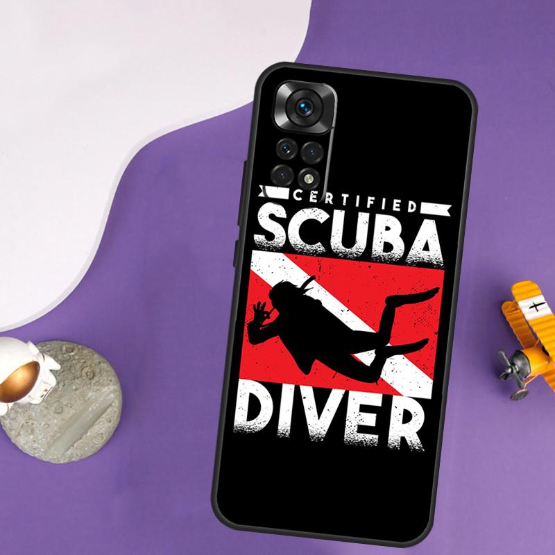 Scuba Diving Quote Case For Xiaomi Redmi Note 13 Pro 14 12 9 10 11 Pro 10S 11S 12S Redmi 10C 13C 14C 12C Cover