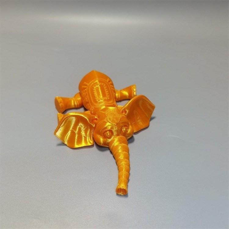 3D Printed Baby Elephant Figurine - Micro Landscape Ornament & Gift Model