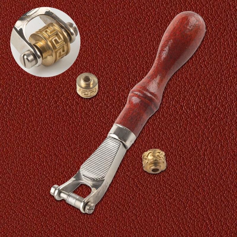 Craftsmanship Wood Handle Leather Press Wheel for Artistics Creation Comfortable Control and Long Time Use