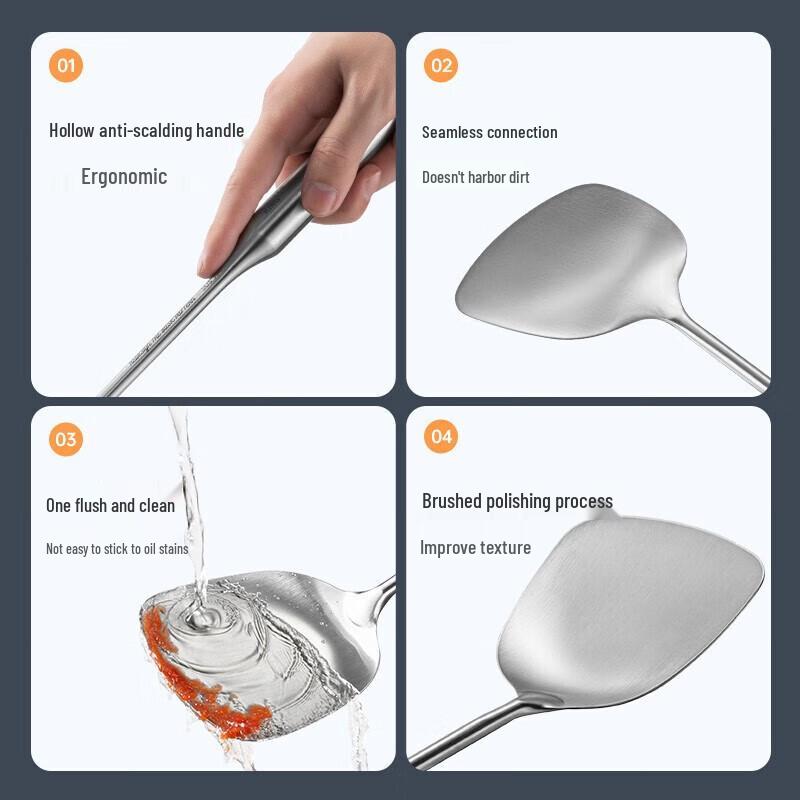 COOKER KING 304 Stainless Steel Wok Spatula