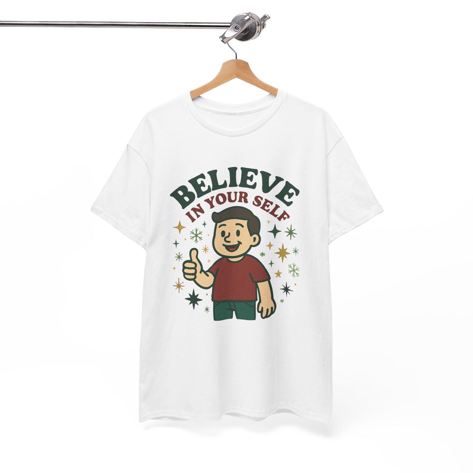 Believe In Yourself Tee: Unisex Heavy Cotton Motivational Shirt 3XL