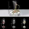 Set di Coppe Vintage in Smalto e Cristallo Lussuose Bicchieri da Champagne e Vino per Cena Romantica e Occasioni Speciali