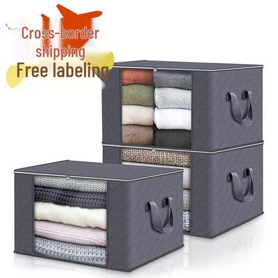 Dark Grey Large Capacity Handheld Storage Bag for Quilts