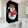 Tuniu Cute Snowman Holiday Shower Curtain Festive Winter Bathroom Decor Fun Christmas Gift Novelty Fabric Backdrop