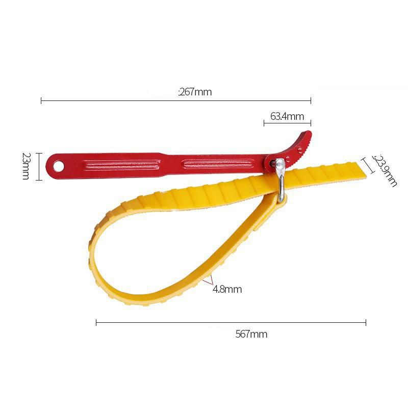 1Pc Non-slip Belt Wrench Oil Filter Removal Wrench Chain Wrench Filter Extractor Adjustable Automotive Filter Removal Tool