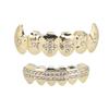 Electroplate Hip Hop False Teeth Set Reusable Unfading Halloween Festival Teeth Decoration Brace
