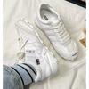 Leather mesh Forrest Gump shoes women's 2025 summer new round head thick sole thin breathable cowhide casual sports shoes tide