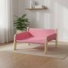 Cat Dog Lounge Chair Breathable Sturdy Wood Pet Sofa Wooden Pet Suspended Bed Easy Assembly Wooden Frame Kitty Bed Portable