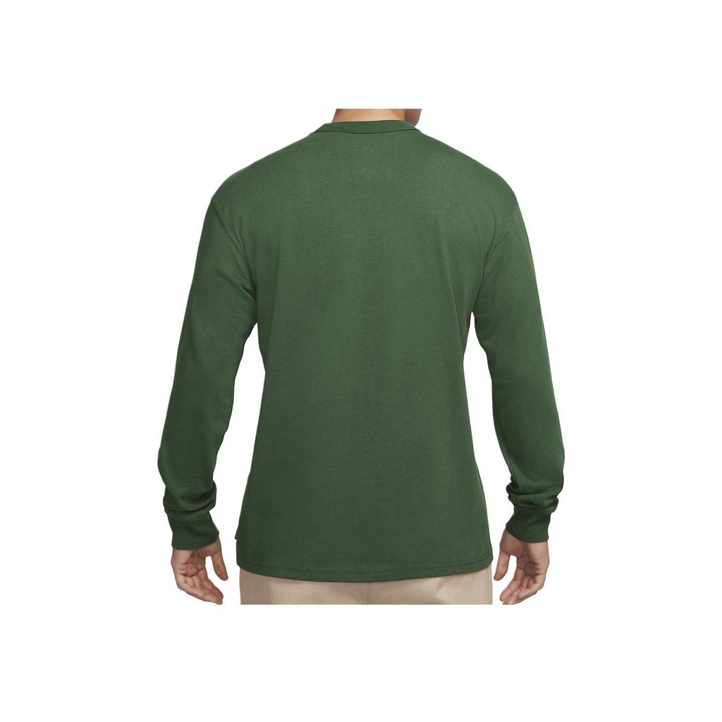 Nike Premium Essentials Embroidered Logo Pullover Sweatshirt Men Tops Green DO7391-323