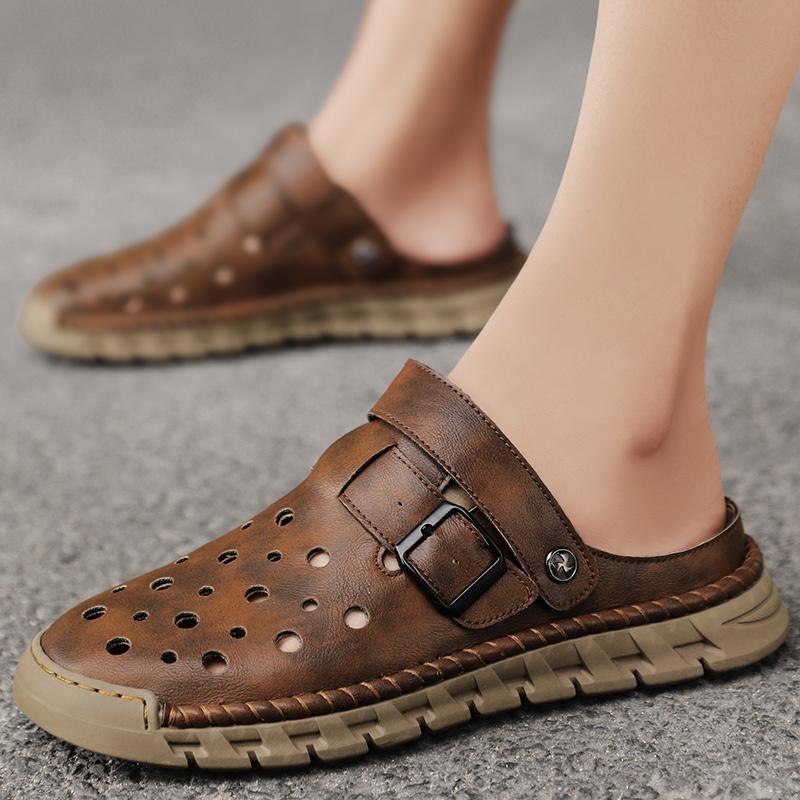 Fashion Summer Hollow Shoes Fashion Breathable Mens Sandals Outdoor Beach Sandals Breathable Men Casual Shoes Comfort Male Sneakers