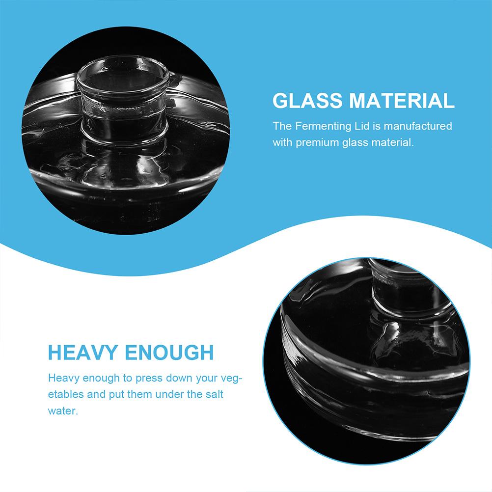 2 Pcs Fermented Glass Weights Mason Jar Small Fermenting Lids Wide Mouth for Jars Pickling Kitchen Supplies