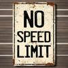 Vintage Metal Sign Speed Limit Poster Bar Wall Decor