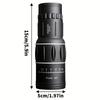 16x52 HD Dual-Adjustment Straight-Barrel Outdoor Monocular Telescope