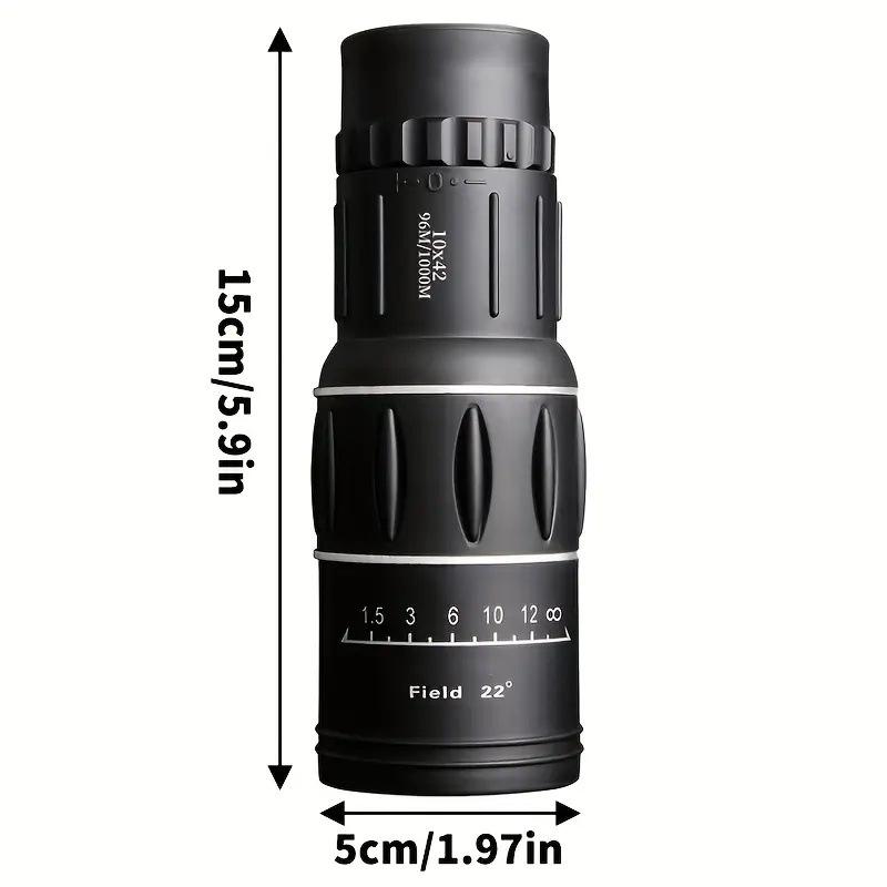 16x52 HD Dual-Adjustment Straight-Barrel Outdoor Monocular Telescope